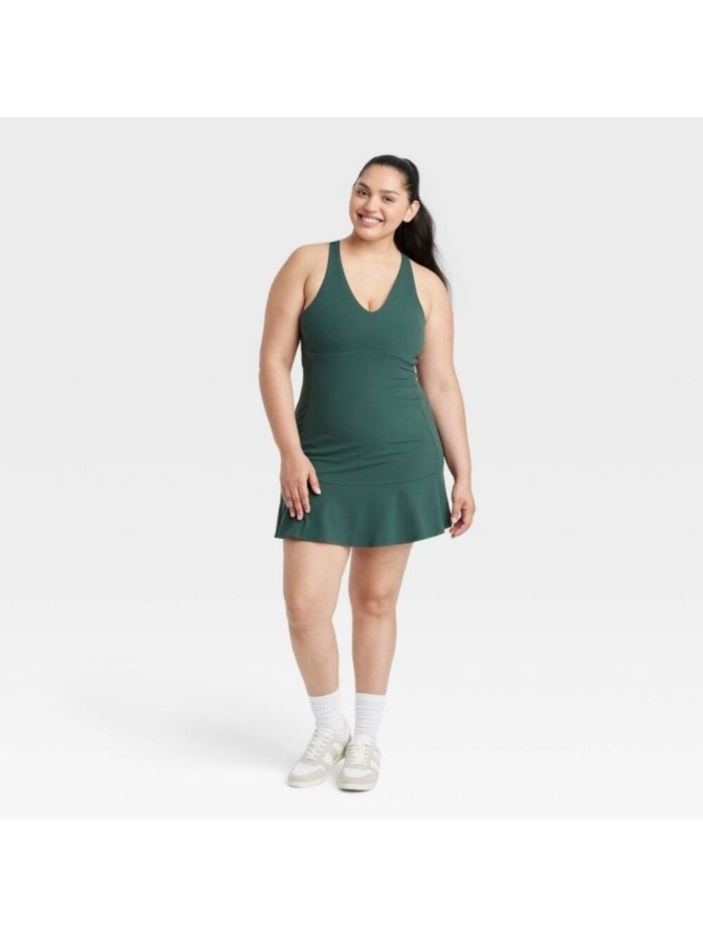 All In Motion - Women's Everyday Soft Double V Active Dress - Green - Picture 4 of 9
